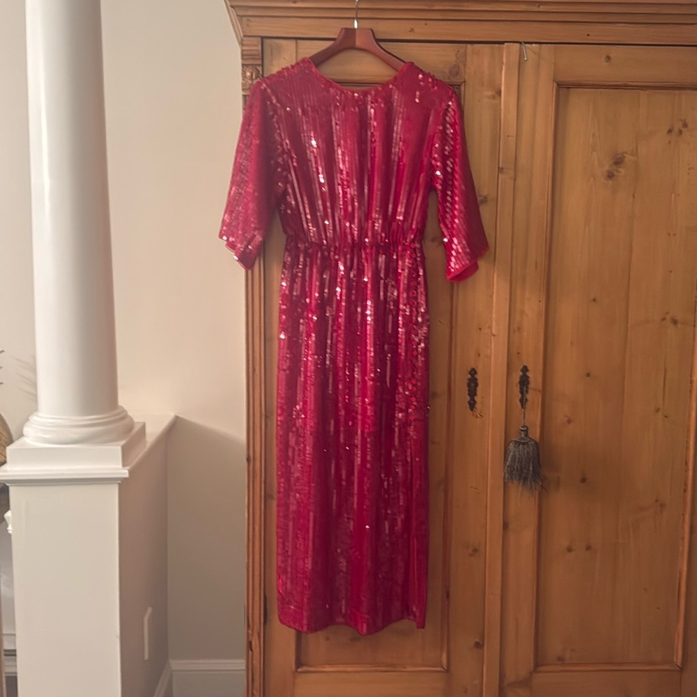 J Crew red sequin dress NWT